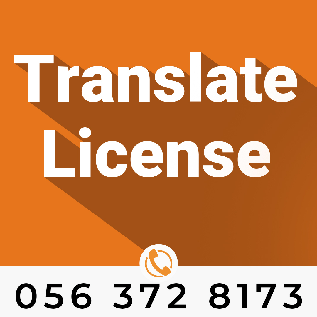 Translate driving license