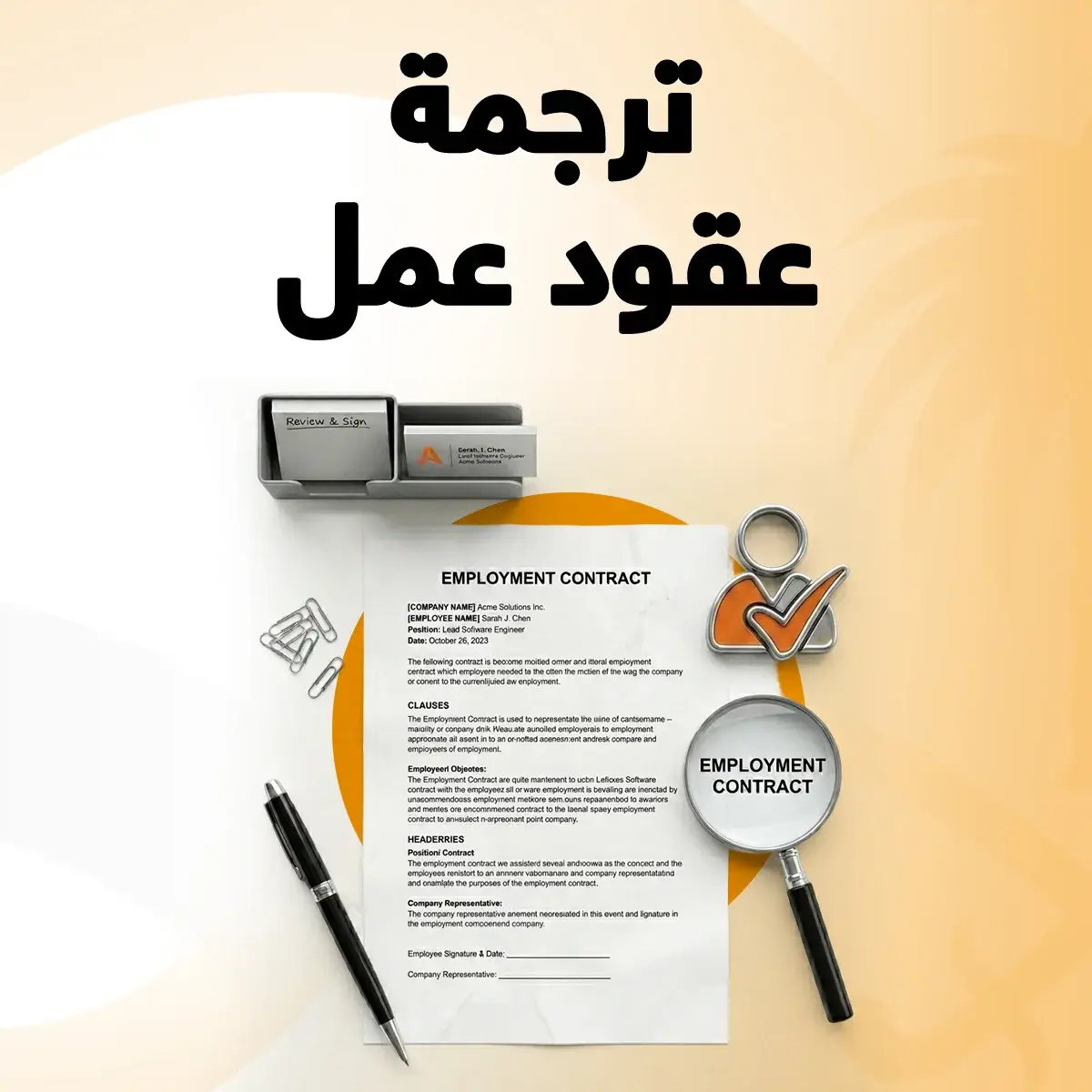 ترجمة عقود عمل ترجمة عقود عمل