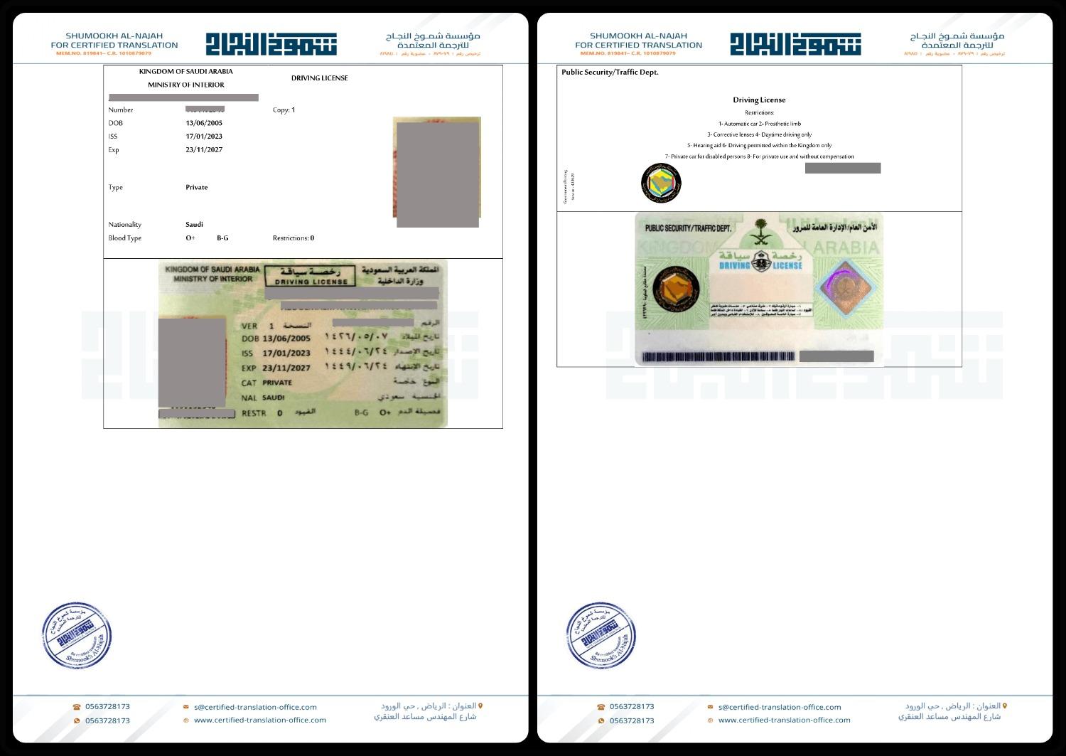 driving licence translation driving licence translation